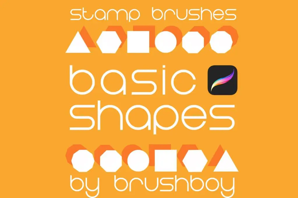 Procreate Stamp Brushes — Basic Shapes