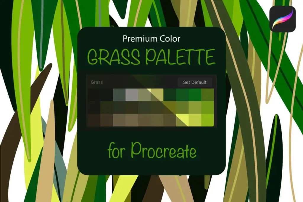 Procreate palette. Grass
