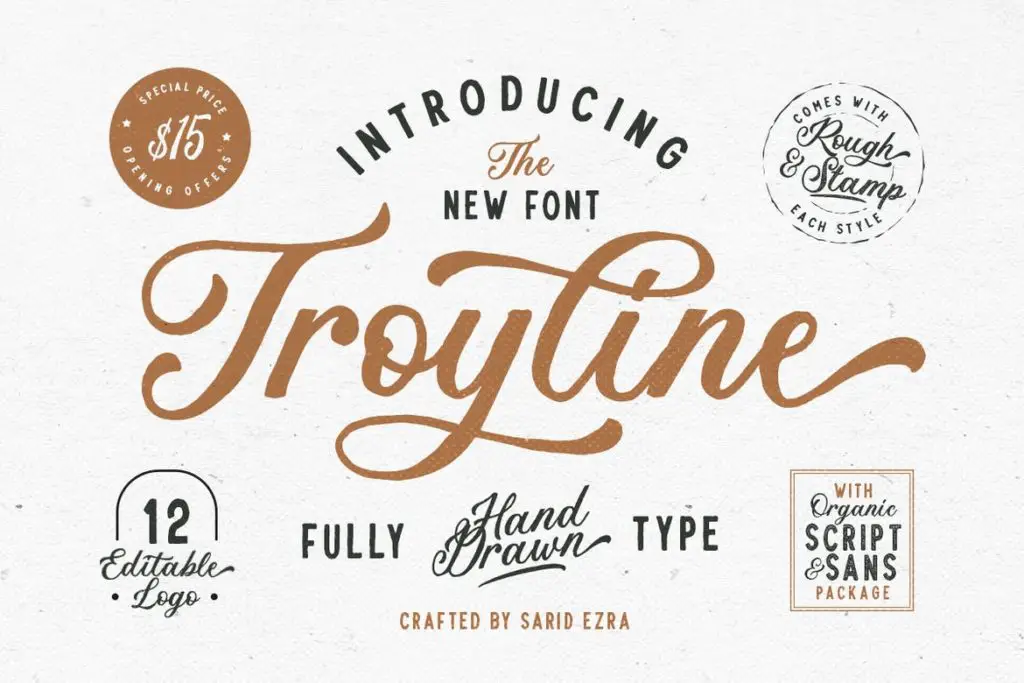 Troyline - Font Duo (+Logotype)