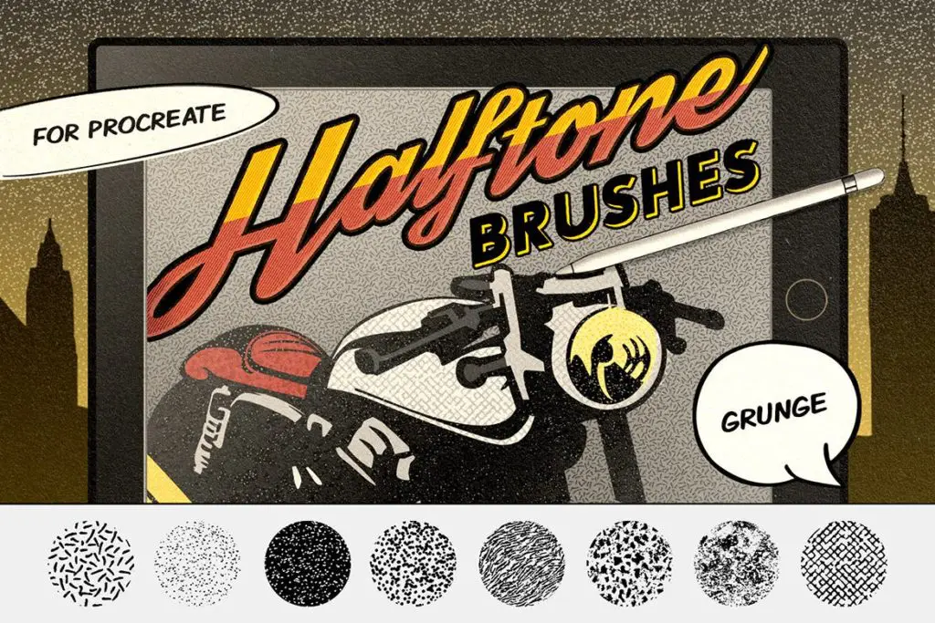 Vintage Comics- Grunge Procreate Brushes