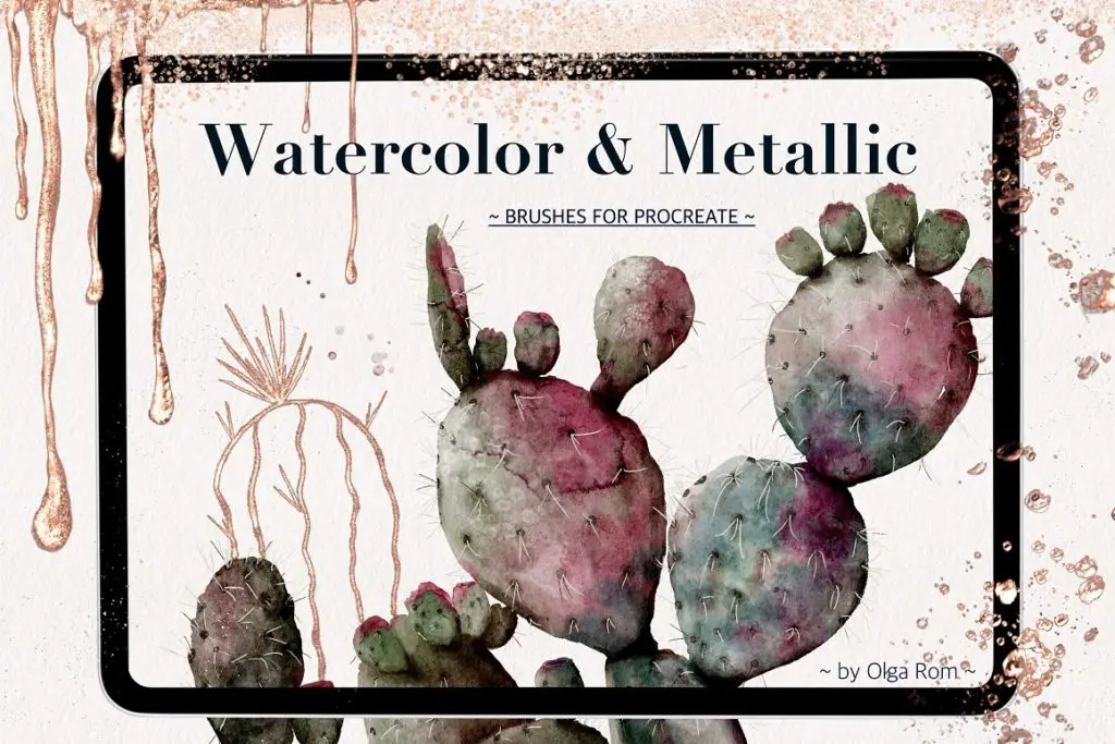 Watercolor & Metallic Brushes