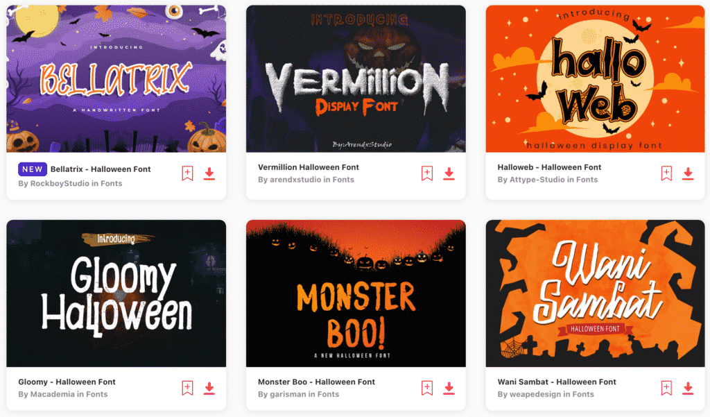 free halloween fonts for windows