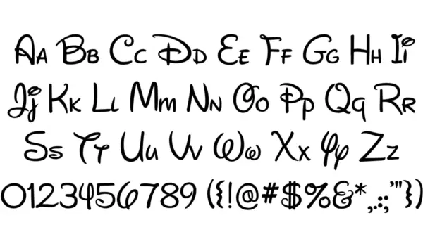 walt disney font alphabet