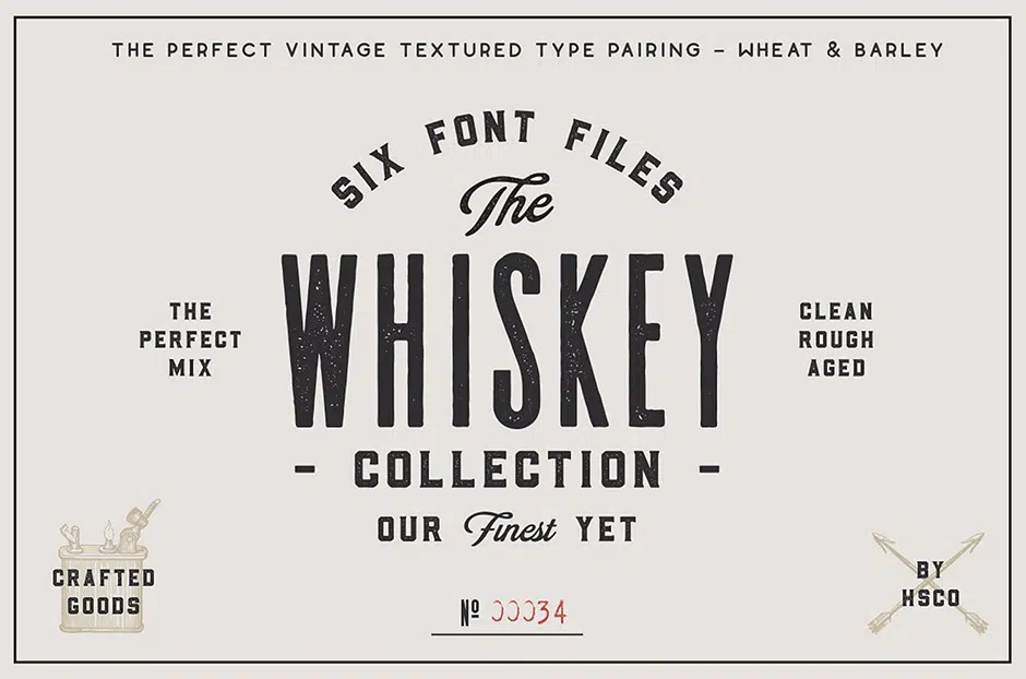 Whiskey font collection