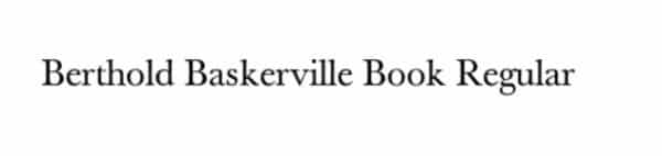 Berthold Baskerville Book Regular