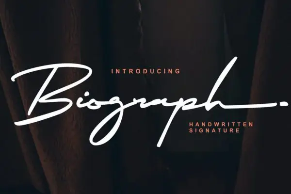 Biograph Signature Font