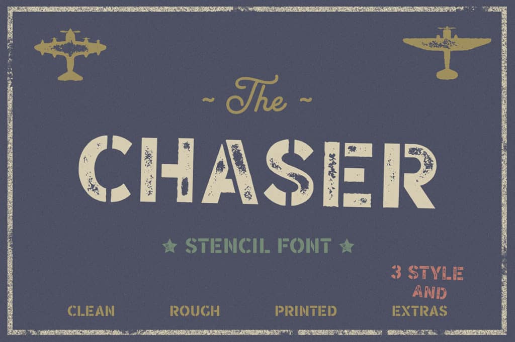 Chaser Stencil Font