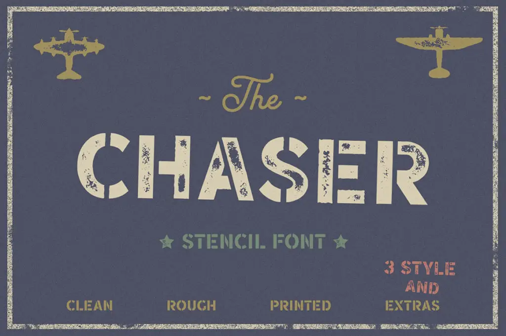 Chaser Stencil Font