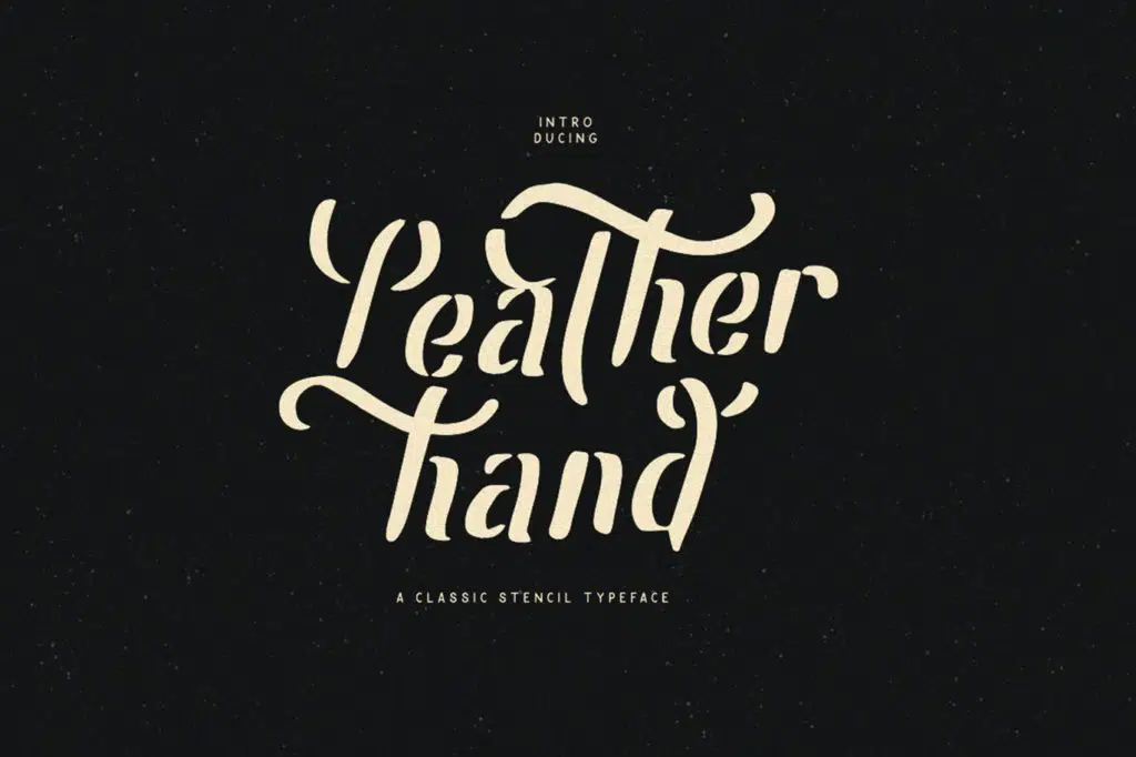 Leatherhand Stencil Font.