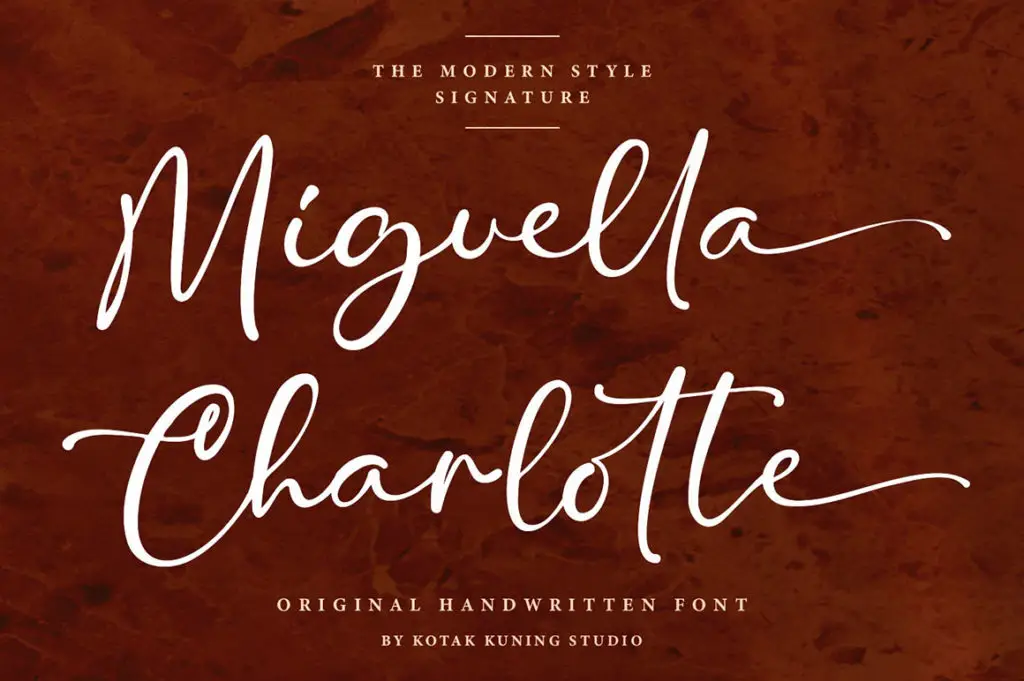 Miguella Charlotte – Signature Font