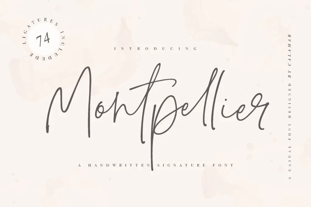 Montpellier – Signature Font