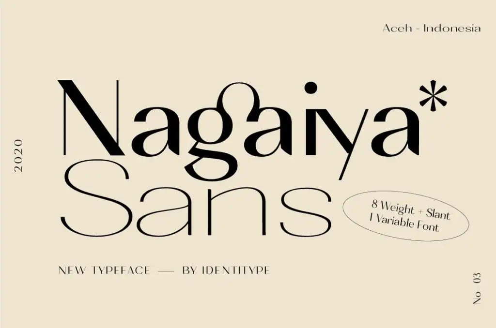 Nagaiya - Font Family With Variable