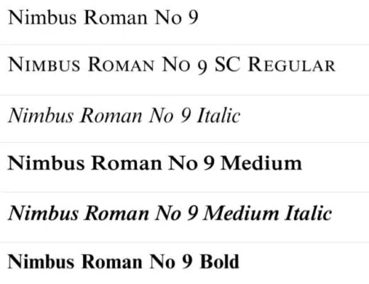 Nimbus Roman No 9