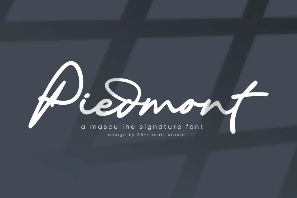 Piedmont – Masculine Signature Font