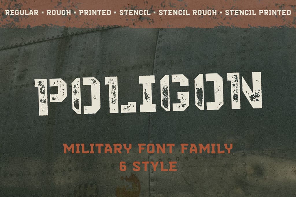 Poligon – Military Stencil Font