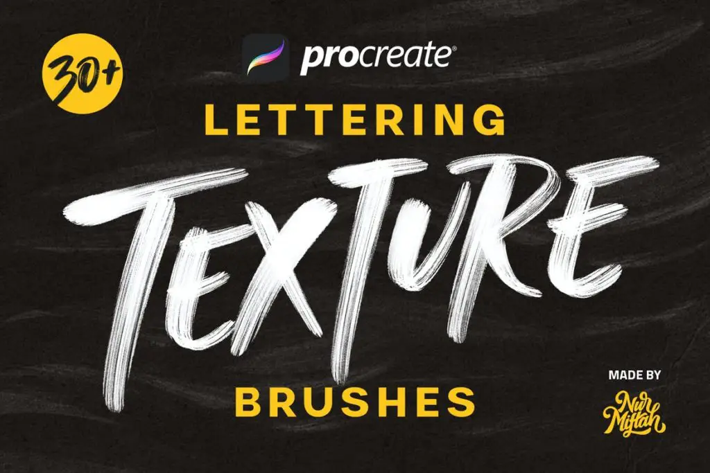 Procreate Lettering Texture Brushes