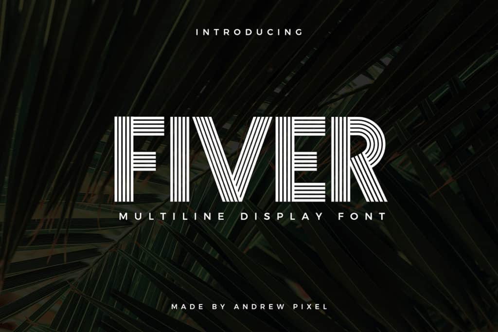 Fiver – Multiline Display Font