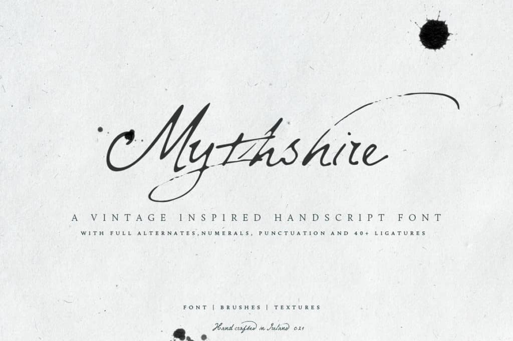 Mythshire, Vintage Handscript Font
