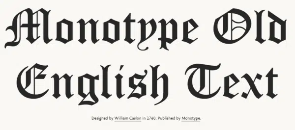 Monotype Old English Text