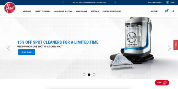 Hoover Vacuum Cleaners Trademark.