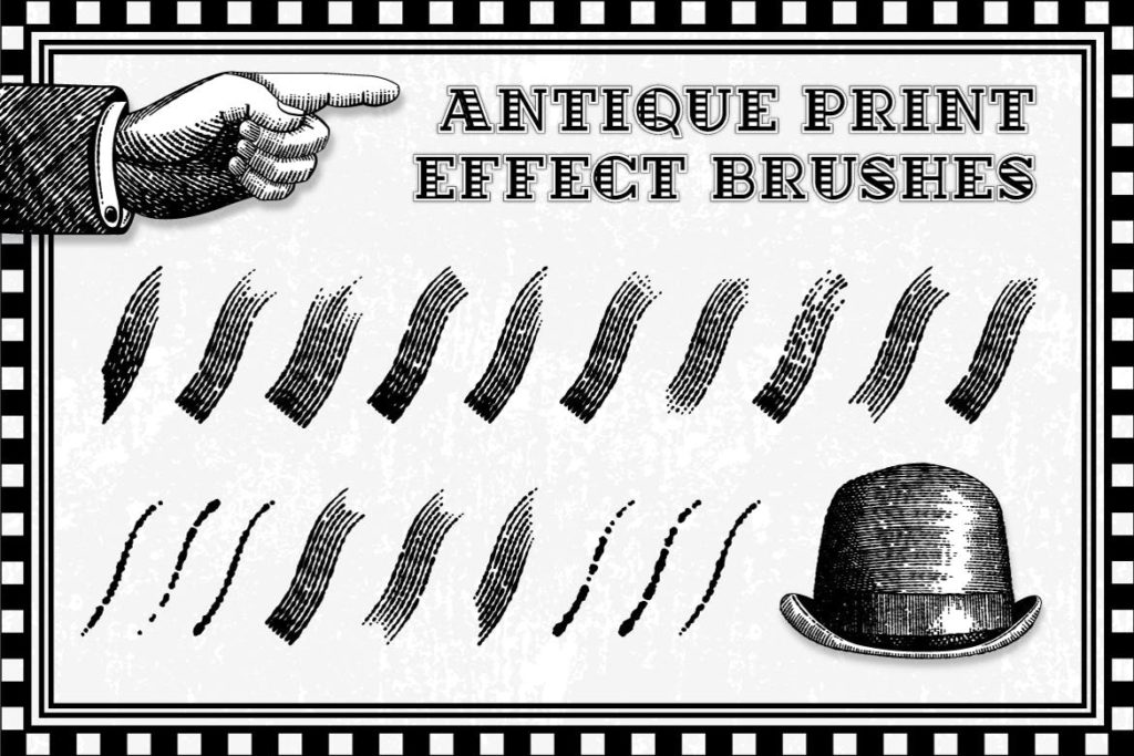 Antique Print Effect Brushes