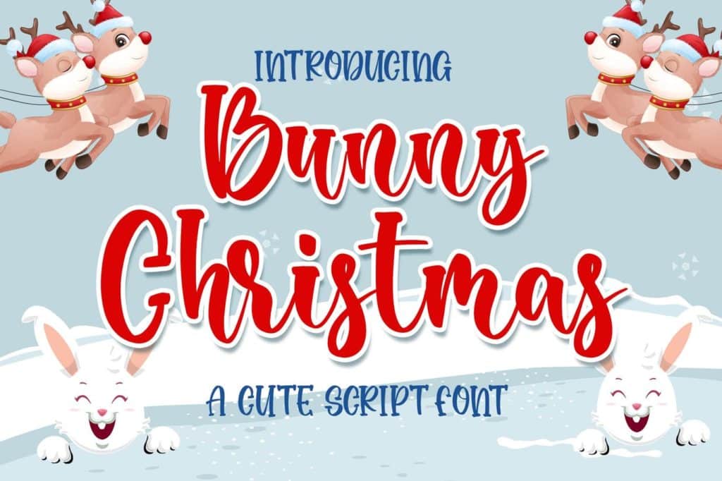 Bunny Christmas - A cute Christmas font