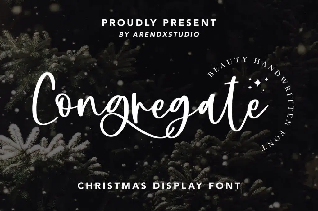 Congregate - Christmas Display Font