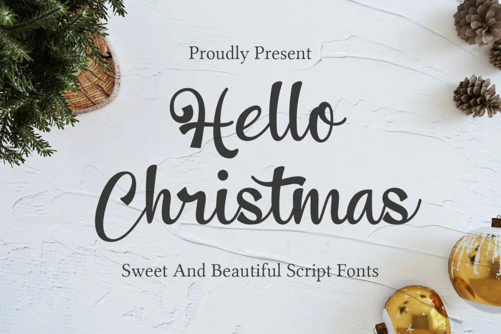 Hello Christmas - Sweet & Beautiful Script Font for Christmas