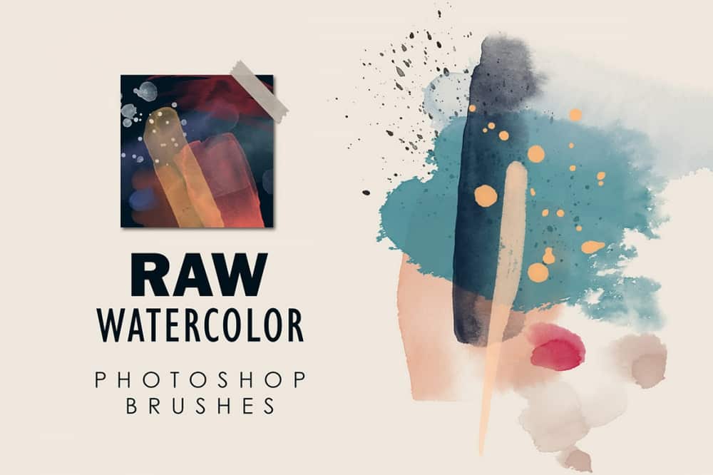 Raw Watercolor – Photoshop Stamp Brushes