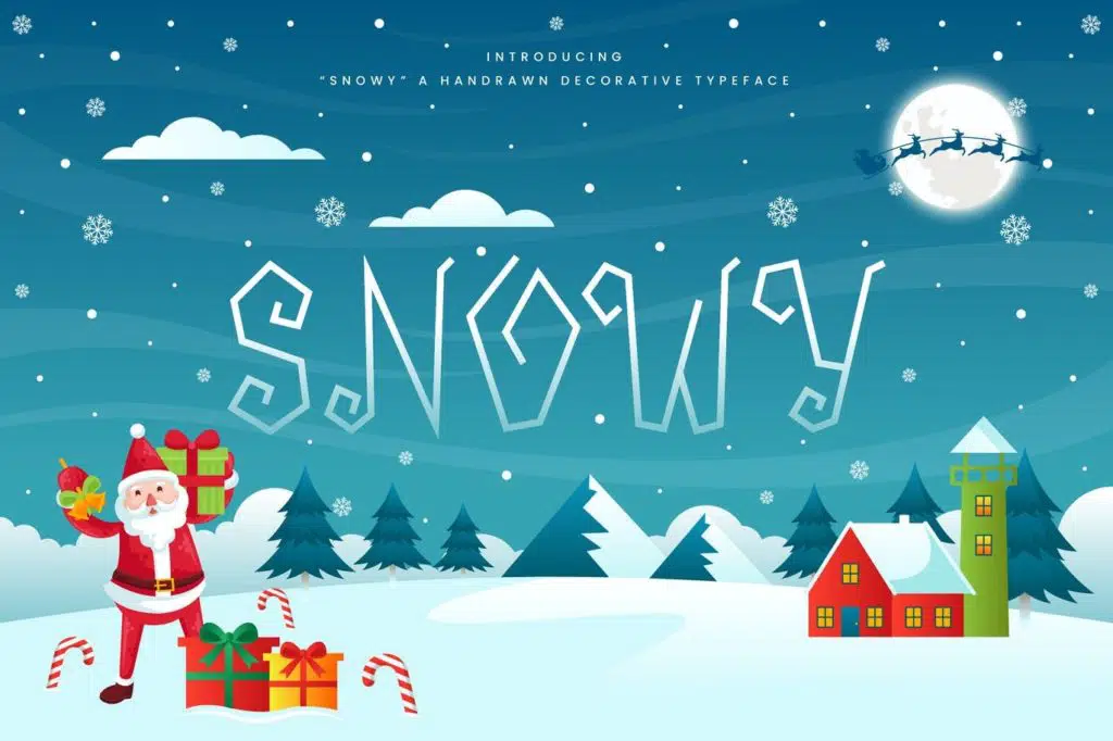 Snowy - Decorative Christmas Font