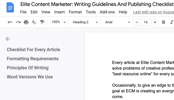 How to scale long-form content creation - Writing guidelines and publishing checklist