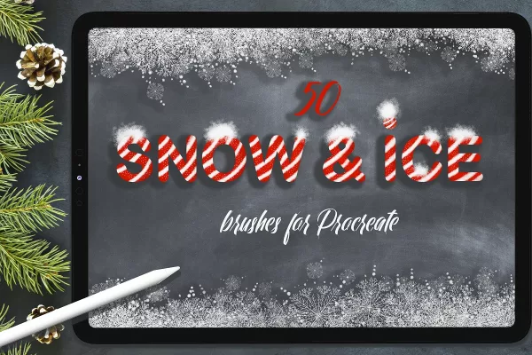 Snow & Ice Procreate Brush Set.