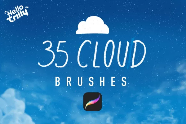35 Cloud Brushes for Procreate. 
