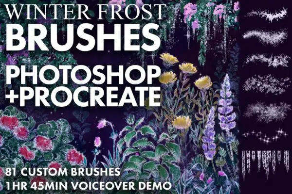 Winter Frost Brushes for Photoshop and Procreate