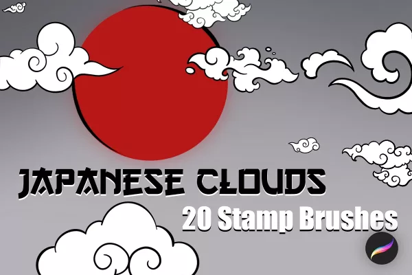 Japanese Clouds - Procreate Brushes