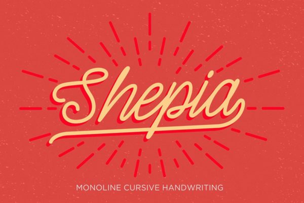Shepia Script — A Monoline Cursive Font