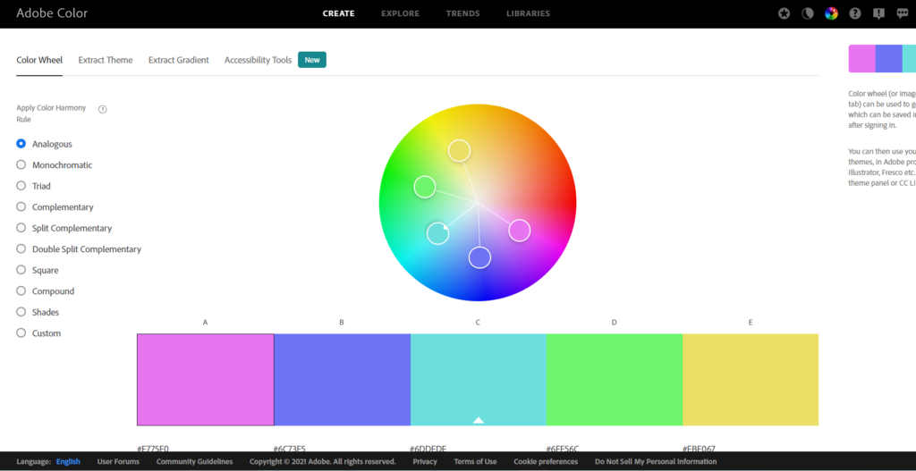Adobe Color CC - Best color palette generator