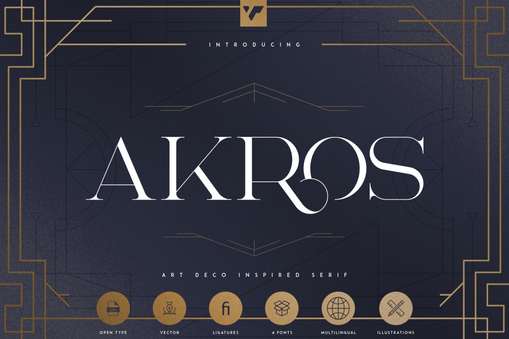 Akros – Art Deco Serif 
