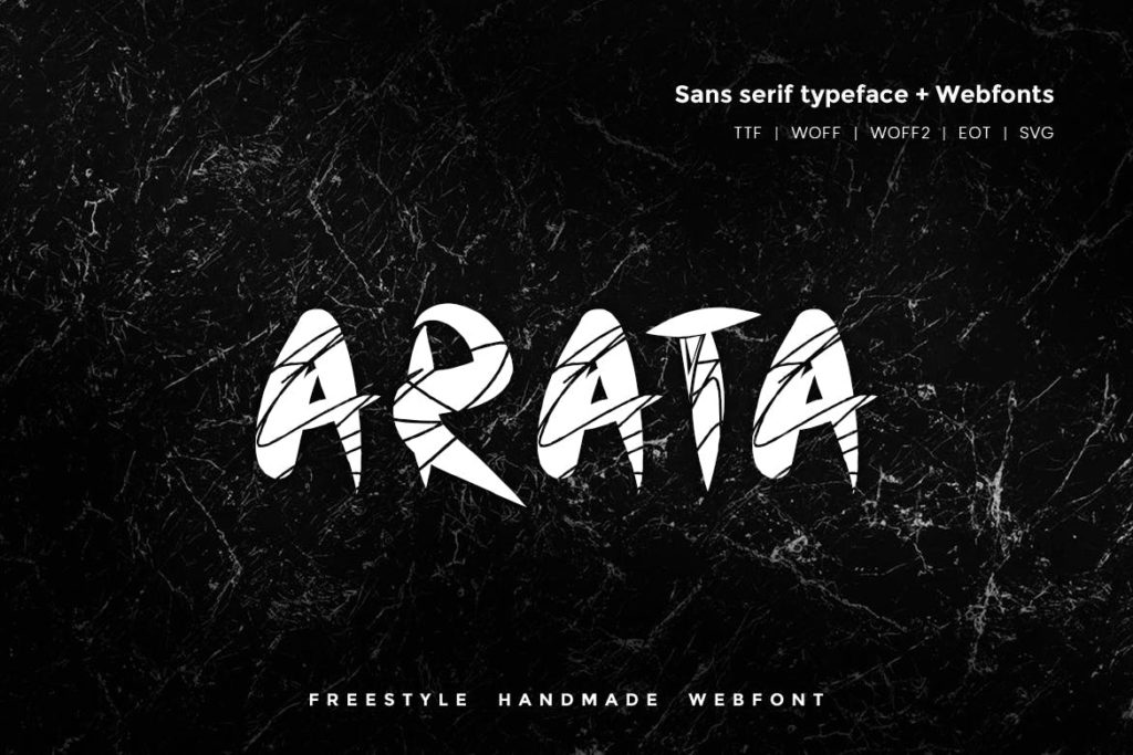 Arata - Handmade freestyle Scratchy Webfont