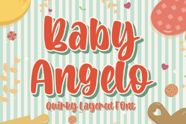 Baby Angelo — A quirky and cute shadow font