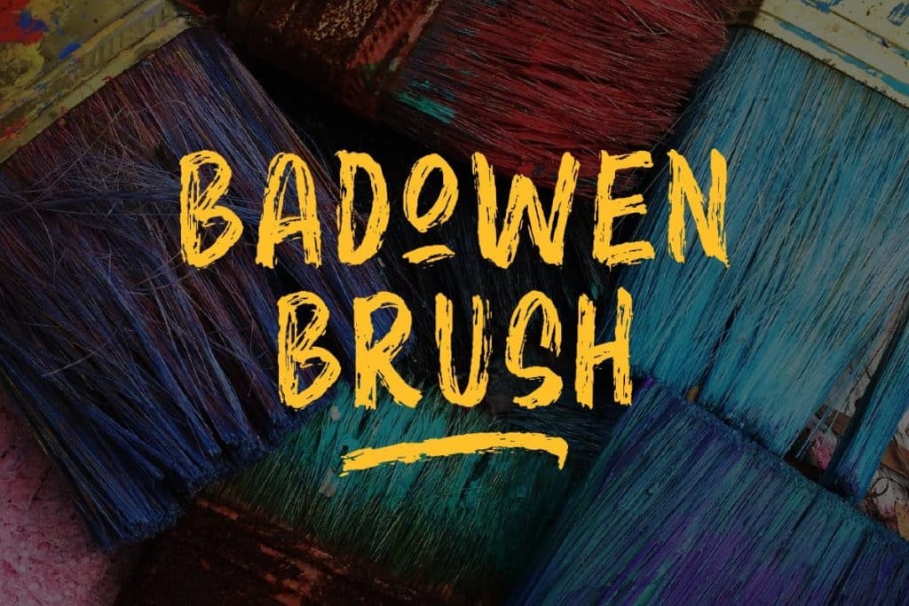 Badowen Brush Font