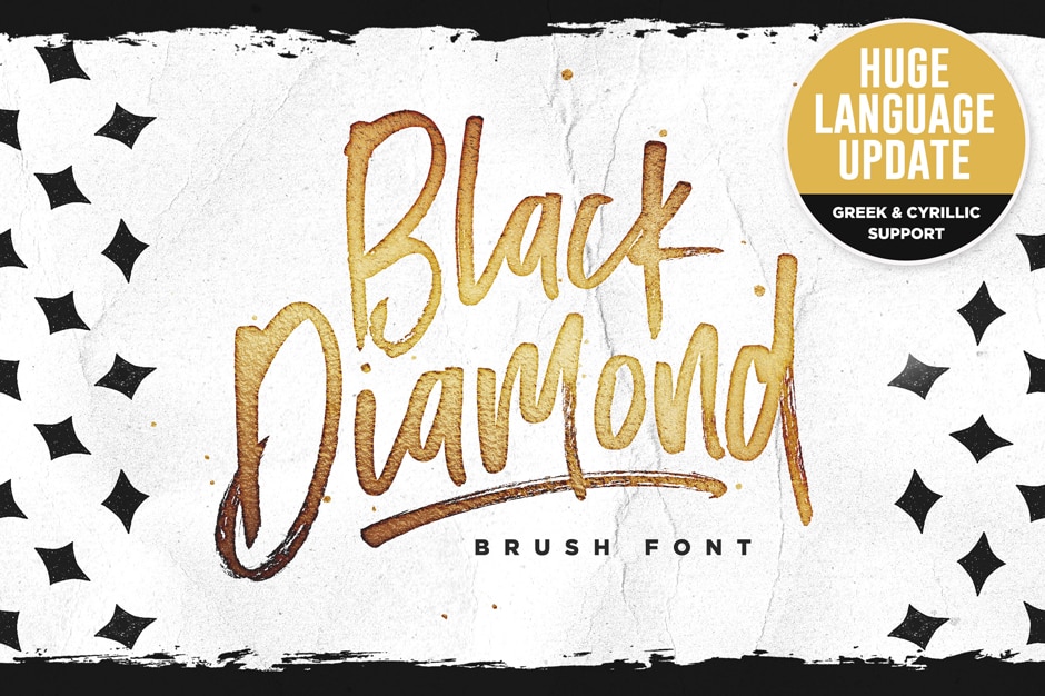 Black Diamond Brush Font