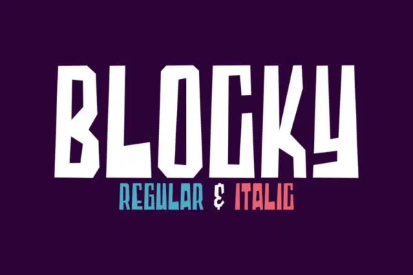 Blocky | Display Font
