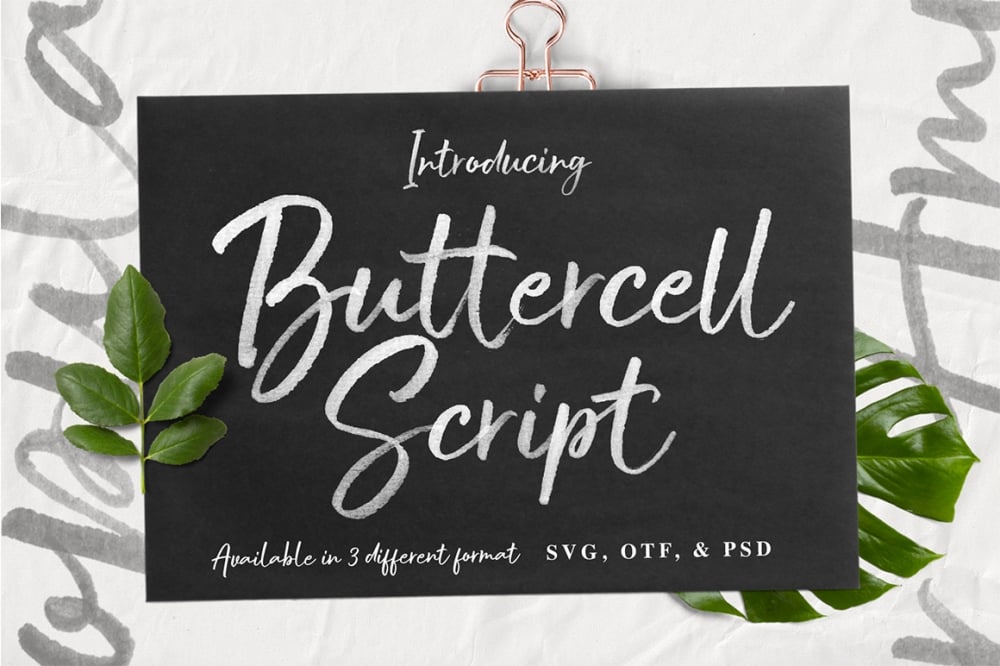 Buttercell SVG Brush Font
