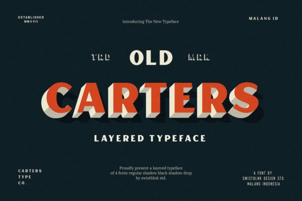 Caters Layered Typeface