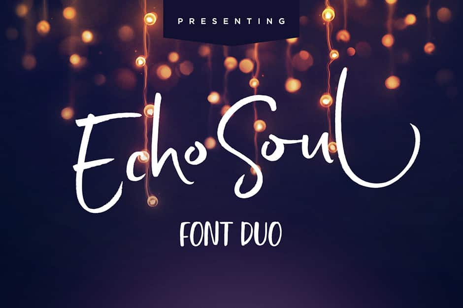 Echo Soul Brush Font Duo