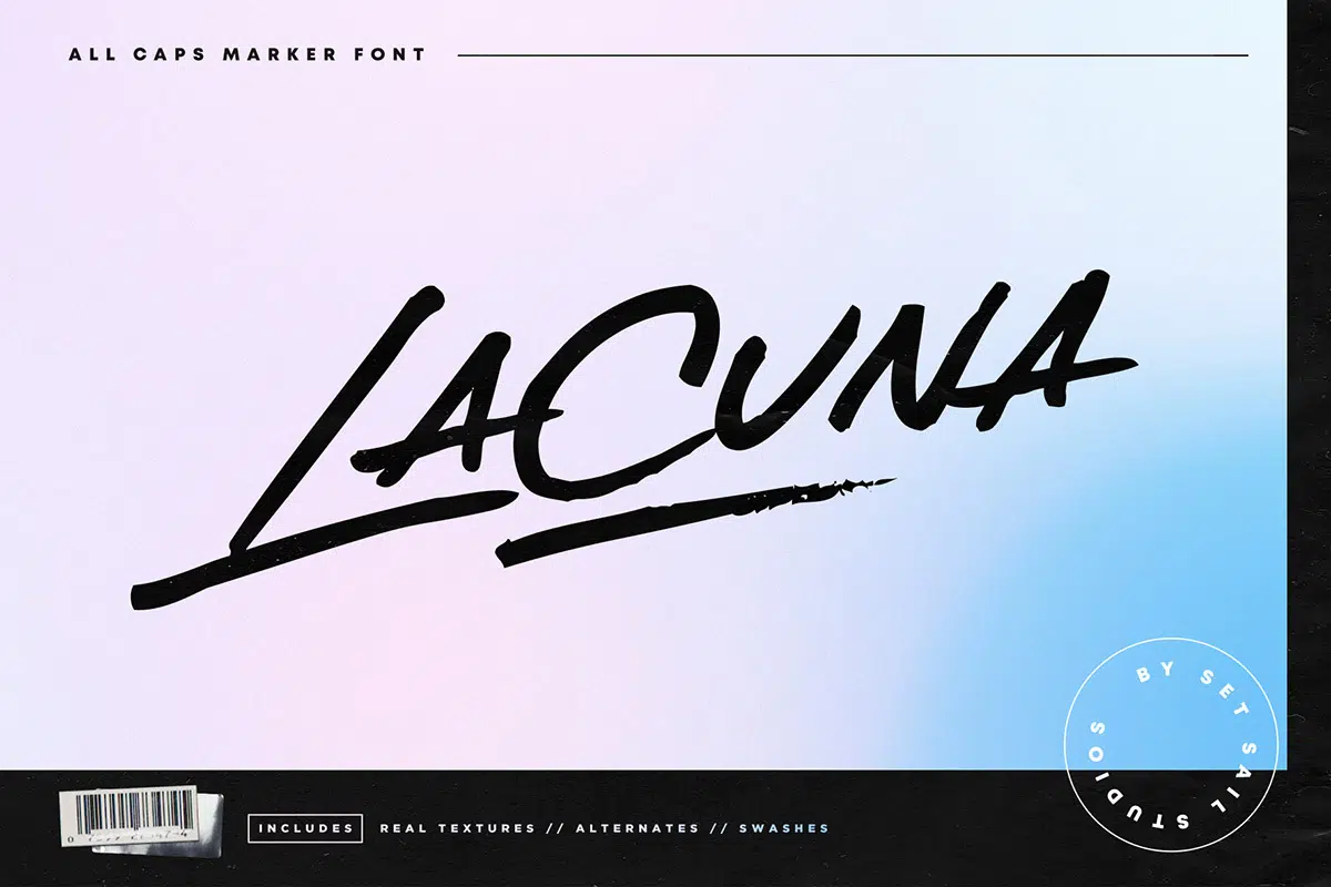 Lacuna marker font