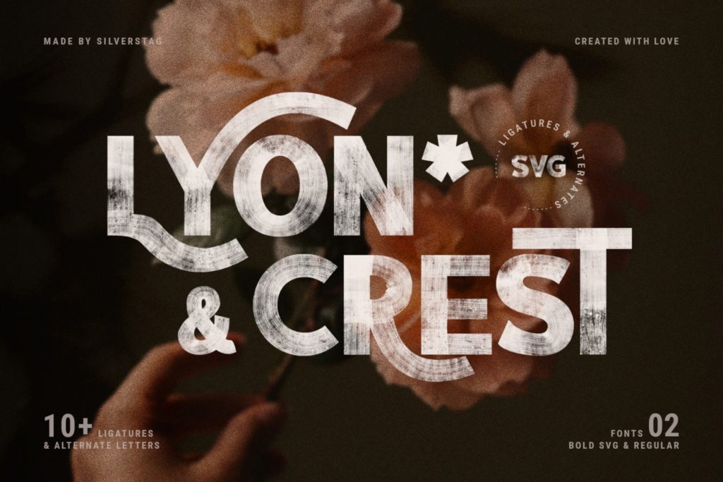 Lyon & Crest – Hand Painted SVG Type