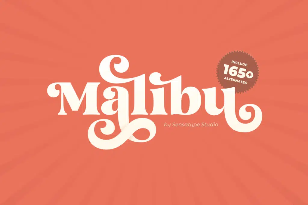 Malibu Fancy Modern Vintage Font