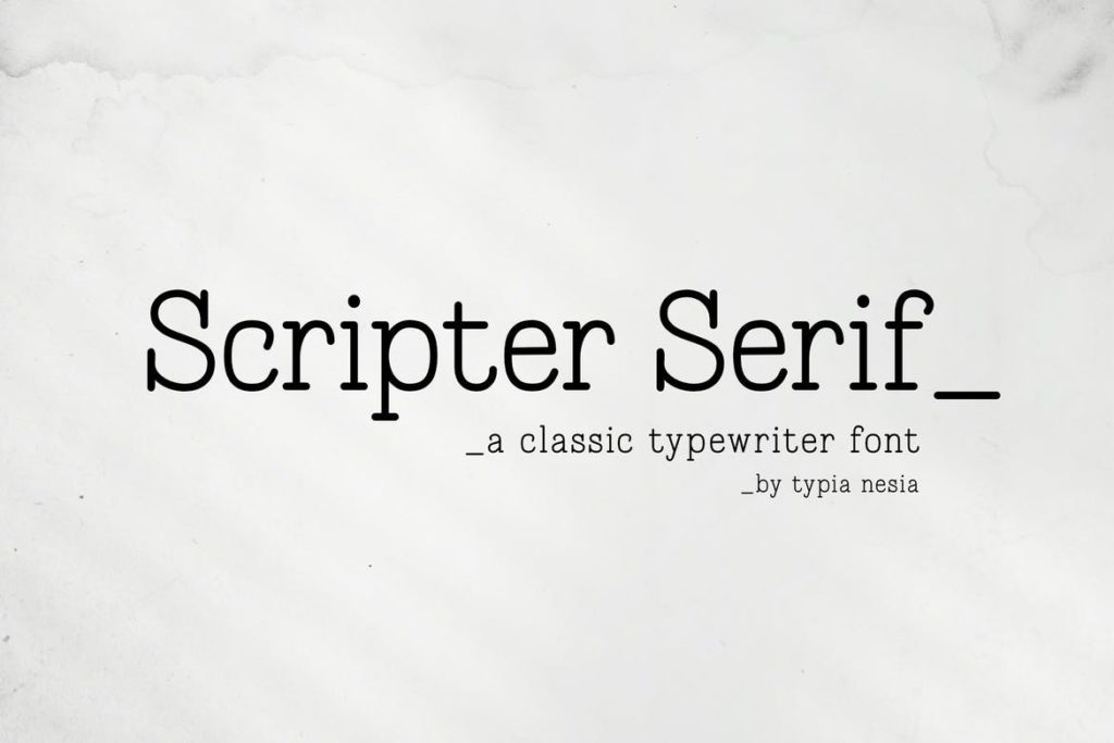Scripter - Classic Typewriter Font